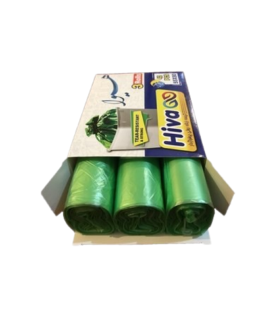 کیسه زباله رولی متوسط هیوا بسته 3 عددی